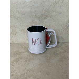 New Rae Dunn "NICE" Christmas Flour Sifter